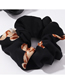 Fashion Black Chiffon Pleated Printed Hair Tie 2pcs