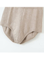 Fashion Light Grey Solid Color Cuffed Knit Straight-leg Shorts