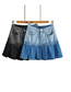 Fashion Black-gray Gradient Brushed Washed Gradient Denim Skirt