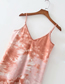 Fashion Rust Red Tie-dyed V-neck Strap Dress