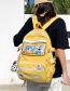 Fashion Yellow (send Badge Card Colored Balls) Canvas Backpack With Badge And Card Pendant