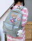 Fashion Pink Bear Printed Three-dimensional Lanyard Badge Double Backpack