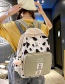 Fashion Pink Cow Pattern Canvas Backpack