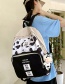 Fashion Pink Cow Pattern Canvas Backpack