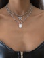 Fashion White K 1153 Metal Butterfly Lock Set Necklace
