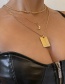 Fashion Golden 1130 Copper Bead Chain Moon Letter Set Necklace