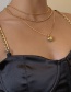 Fashion Golden 0937 Love Multilayer Chain Set Necklace