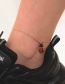 Fashion Red 0723 Colorful Ladybug Chain Anklet