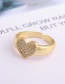 Fashion 桃心9# Micro-set Zircon Love Heart Ring