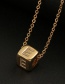 Fashion I Copper Micro-inlaid Zirconium Geometric Shape English Alphabet Necklace