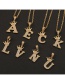 Fashion V Crown English Alphabet Chain Necklace