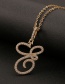 Fashion O Micro Inlaid Zircon Art English Alphabet Chain Necklace