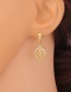 Fashion B Copper-plated Portrait Hollow Earrings