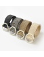 Fashion Hegami Woven Striped Octagonal Buckle Belt