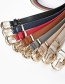 Fashion Red Pin Buckle Inlaid Chain Belt