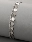 Fashion Silver Color Disc Chain Anklet