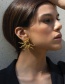 Fashion Gold Color Geometric Sun Stud Earrings