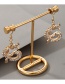 Fashion Gold Color Metal Dragon Stud Earrings