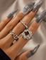 Fashion Silver Color Geometric Chain 3-piece Ring