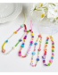Fashion Flowers Soft Ceramic Letter Flower Butterfly Beaded Mobile Phone Chain