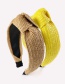 Fashion Yellow Braided Wide-sided Knotted Headband