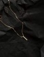 Fashion Gold Color Geometric Diamond Chain Necklace