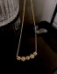 Fashion Gold Color Titanium Steel Flower Chain Necklace