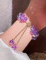 Fashion Purple Crystal Beaded Adjustable Bracelet