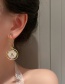 Fashion Gold Color Diamond Letter A Circle Earrings