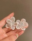 Fashion Silver Color Needle-crystal Flower Crystal Pearl Flower Stud Earrings