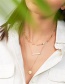 Fashion Rose Gold Stainless Steel Round Piece Multi-layer Necklace