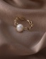 Fashion Gold Color Wrapped Double Wave Pearl Ring