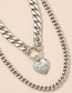 Fashion X496-silver Color Love Chain Necklace