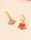 Fashion E1990-asymmetrical Earrings Planet Love Ear Ring
