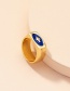 Fashion R449-blue Metal Geometric Ring