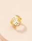 Fashion R434-gold Metal Cutout Emoji Ring