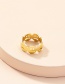 Fashion R434-gold Metal Cutout Emoji Ring