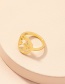 Fashion R433-gold Metal Map Ring