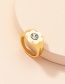 Fashion R431-square Diamond Geometric Star Ring