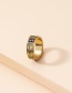 Fashion R426-vintage Gold Metal Engraved Diamond Ring