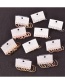 Fashion Gold+silver Color+rose Gold-2 Metal Square Ear Ring Combination Set