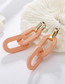 Fashion Orange Stitching Chain Earrings