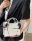 Fashion Khaki Spliced ??silk Scarf Wide Shoulder Strap Handbag