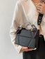 Fashion Khaki Spliced ??silk Scarf Wide Shoulder Strap Handbag