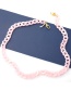 Fashion Pink Resin Hollow Chain Necklace