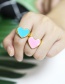 Fashion Pink Drop Oil Big Love Open Ring