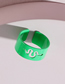 Fashion Green Geometric Openwork Ring