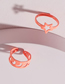 Fashion Pink Spray Paint Hollow Star Moon Ring Set
