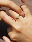 Fashion Golden Fingerprint Love Ring