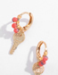 Fashion Golden Alloy Key Rice Bead Winding Ear Ring